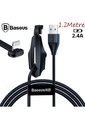 Baseus 2.4A Colorful Lightning Oyuncu USB Şarj Data Kablosu 1.2 mt