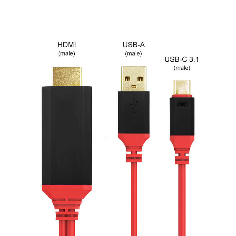 Zore Type-C HDMI Kablo Kırmızı Kutulu - 3