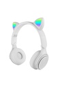 Zore M6 Pro Cat RGB Led Işıklı Kedi Kulağı Band Tasarımlı Ayarlanabilir ve Katlanabilir Kulak Üstü Bluetooth Kulaklık