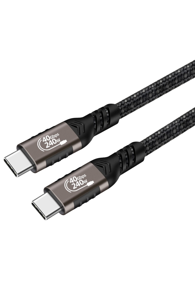 Zore QG01 Type-C to Type-C USB4 PD Data Kablosu 240W 40Gbps 8K@60Hz 0.5 Metre